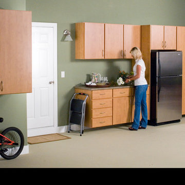 Garage Cabinets & Work Station (Apple Wood Finish)