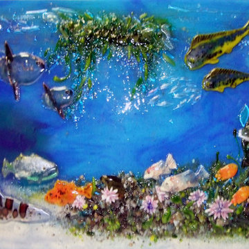 Pacific Coast Underwater Scene in Glass