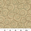 Beige Brown and Green Overlapping Circles Durable Upholstery Fabric By The Yard