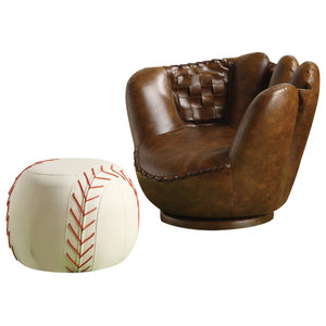 football chair and ottoman