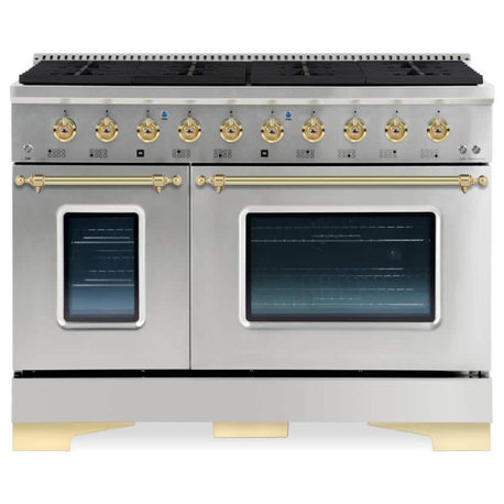 Classico Series 48" Dual Fuel Freestanding Range, Stainless-Steel