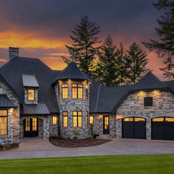 Traditional Exteriors Featuring Stone
