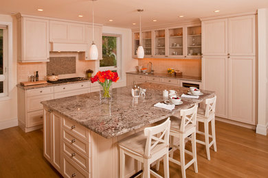 Example of a transitional kitchen design in Philadelphia