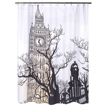 "Big Ben" Fabric Shower Curtain