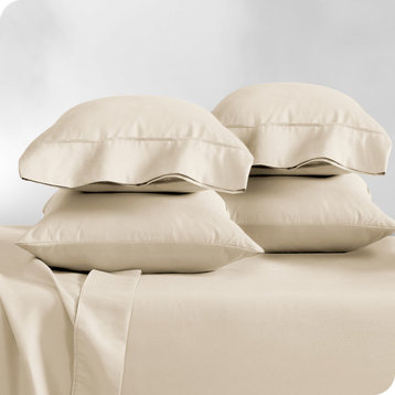 Bare Home Microfiber Pillowcases - Multi-Pack, Sand, Standard, Set of 4