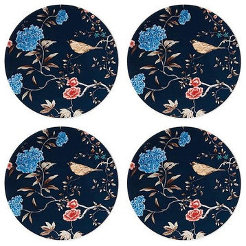 Sprig & Vine Set of Four Navy Accent Plates by Lenox