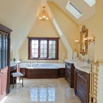 Before and After Tradition Montclair Bath with a Modern Flare