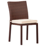 International Home Miami - Liberty 4-Piece Patio Sidechair Set | High Quality Wicker | Ideal for Outdoors - -【4-Piece】This set includes 4 high-quality wicker sidechairs. This set is ideal for patio and will make your outdoors an elegant space to enjoy with family and friends.