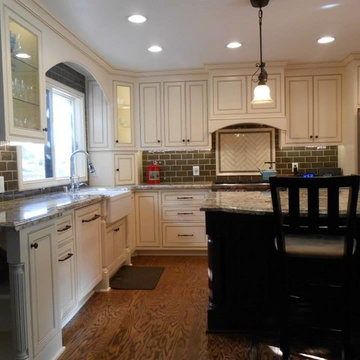 Elegant White Kitchen | Dark Mocha Island