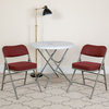 Flash Furniture Hercules Fabric Upholstered/Metal Folding Chair in Burgundy/Gray