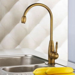 Centerset Antique Brass Kitchen Tap T0428 - Kitchen Fixtures