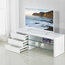 Samba White High Gloss Modern Glass Shelves TV Stand