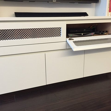 Fold down component door