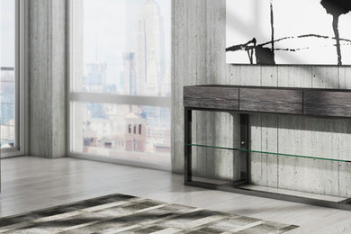 Inspiration for a contemporary living room remodel in New York
