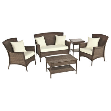 Galleon Collection Outdoor Garden Patio Furniture 5-Piece Set With Table