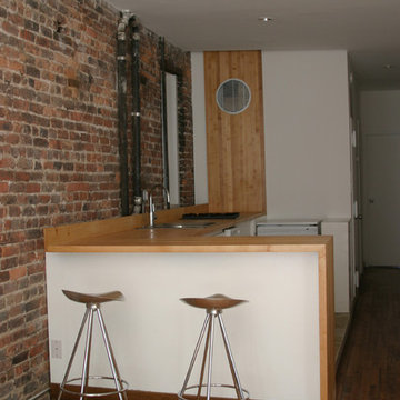 butcher block countertop kitchen/bar
