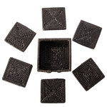 Artifacts Trading Company - Artifacts Rattan 7 Piece Coaster Set - -Set contains 6 coasters and a box
