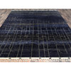 Denim Blue, Hand Knotted Ben Ourain Moroccan Berber Soft Wool Rug, 9'x12'5"