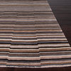 Hand-Knotted Soft Hand Wool/ Art Silk Gray/Black Area Rug ( 2X3 )