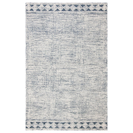 Safavieh Couture Abstract Collection ABT349 Rug, Ivory/Navy, 11'x15'
