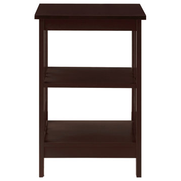 Mission End Table With Shelves