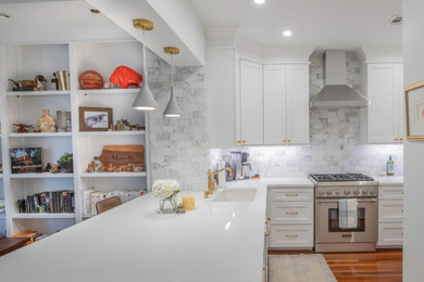 Arts and crafts kitchen photo in Houston