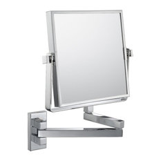 Articulating Arm Wall Mirrors Houzz Aptations Cosmetic Mirror Double Sided Square Brushed Nickel Makeup Articulating Arm Bathroom Mirror Design