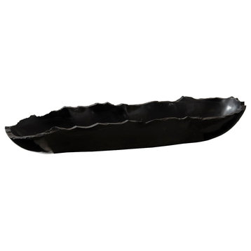 Aragonite Canoe Bowl, Black, Small