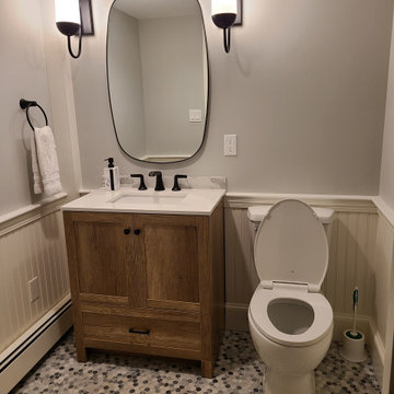 Bathroom added to finished basement