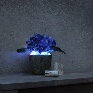 Endless Summer - Blue in Cement Weave Vase