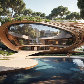 "The Wooden Egg - An Organic Parametric Nest"