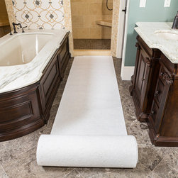 SurfacePro protecting newly-installed marble tile - Building Materials