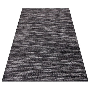 7'x10 Oval Custom Carpet Area Rug 40 oz Nylon, Threads, Black Marble