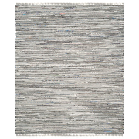 Safavieh Rag Rug Collection RAR121 Rug, Grey, 8'x10'