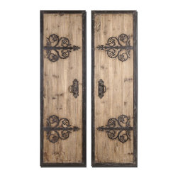 www.essentialsinside.com: abelardo rustic wood wall art panels, set of 2 - Artwork