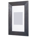 Fox Hollow Furnishings - Concealed Picture Frame Medicine Cabinet, Rustic Gray, 14"x24" - The Extra Large Rustic Gray Concealed Cabinet features our flat profile frame with natural knots, cracks and other imperfections, then stained a weathered gray.  The result is a beautiful, unpolished look that fits perfectly in both contemporary and classic designs.  Measures 24" H x 14" W x 3.75" D and holds up to 11" x 20" artwork from your personal collection.