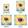 Sunflower Painting Nature Modern Duvet Cover, Queen
