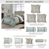 Regent 10-Piece King Velvet Comforter Set - Ice Blue