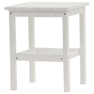 DUROGREEN 15" Square Side Table, White