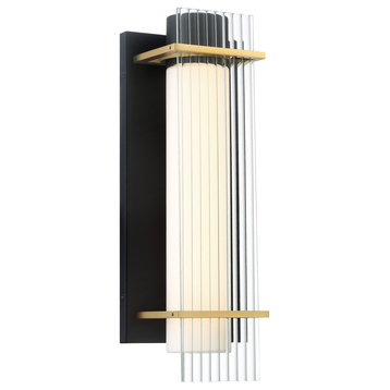 George Kovacs P1511-707-L 1 Light Led Outdoor in Sand Coal And Honey Gold