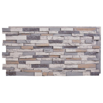 Everest Faux Stone Wall Panel, Beach, 24"x48" Wall Panel