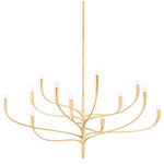 Hudson Valley Lighting - Labra 12-Light Chandelier, Vintage Gold Leaf - Inspired by nature, Labra's beautiful form is open, airy and elegant. Slender, swooping arms stretch upward giving the piece a decidedly botanical feel. This refined fixture will bring a sense of calm to any space.
