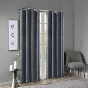 100% Polyester Printed Heathered Blackout Window Panel, SS40-0106