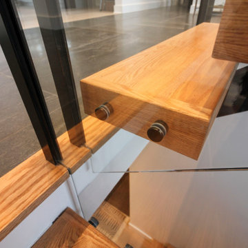 Project #98 | Modern Mono-beam Staircase with Glass Railing
