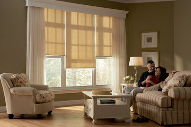 Inspiration for a transitional living room remodel in Calgary