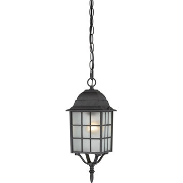Nuvo Adams 1-Light 16" Outdoor Hanging With Frosted Glass/Rustic Bronze, 60-4912