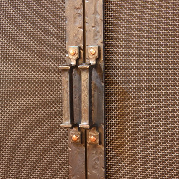 Hand Forged Fireplace Door Handles
