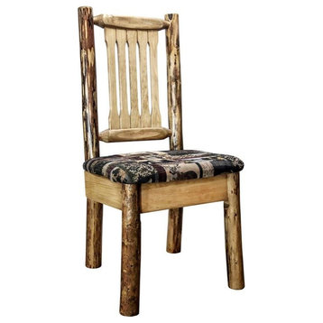 Montana Woodworks Glacier Country Transitional Wood Side Chair in Brown