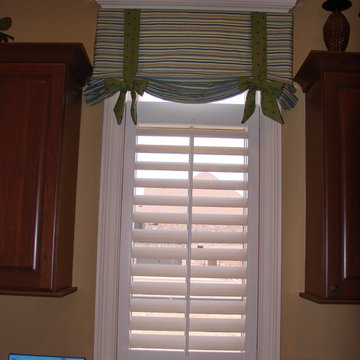 Laundry Room Valance with Plantation Shutter
