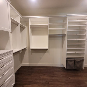 Large white master closet